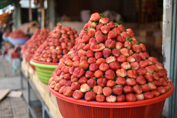 Strawberries in Da Lat, Viet Nam
