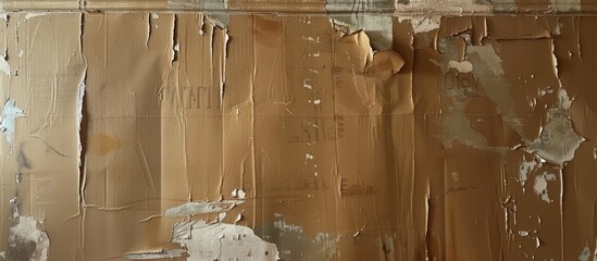 Oily cardboard found on kitchen wall.