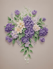 Lilac Flowers in Watercolour Design