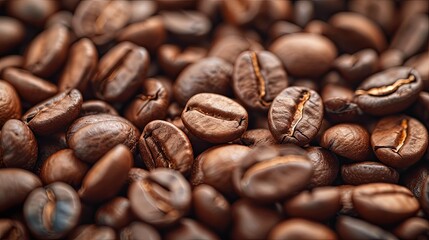 Coffee bean texture pattern drink heap. Banner background design
