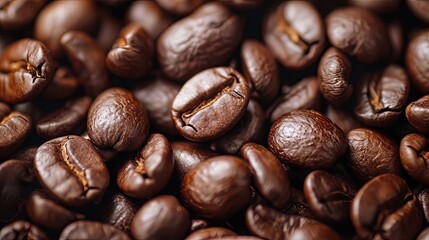 Coffee bean texture pattern drink heap. Banner background design