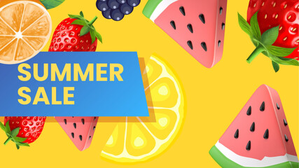 Summer sale vector background. Hello summer greeting text holiday season discount. Vector illustration summer promotion offer.