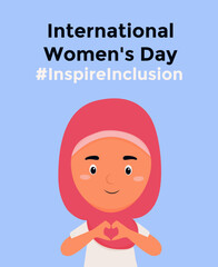 International women's day concept poster.