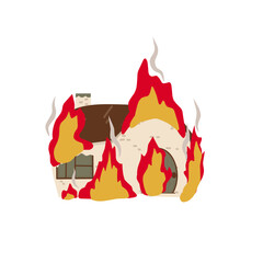 House with flame 