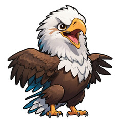 Small and cute cartoon eagle