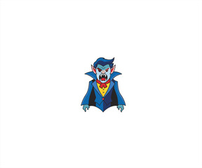 dracula angry cartoon mascot illustration