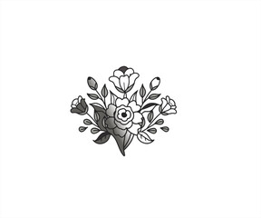 floral decoration logo design template