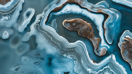 Obraz premium Abstract background with blue agate. Fantasy fractal texture. Digital art. 3D rendering.