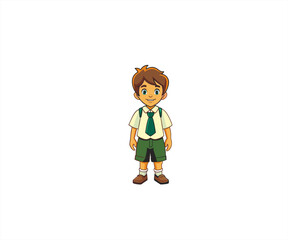school children character mascot illustration
