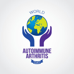 World Autoimmune Arthritis Day Vector Illustration. Autoimmune Arthritis Day themes design concept with flat style vector illustration. Suitable for greeting card, poster and banner.