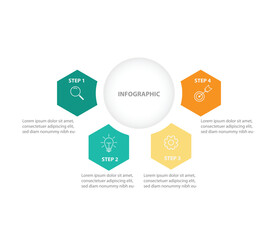 Infographic template desain vector 
