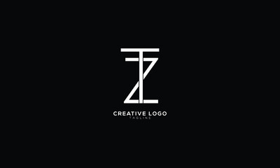 TZ ZT Abstract initial monogram letter alphabet logo design