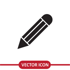 Pencil icon vector. simple flat Pen symbol. Drawing illustration on white background..eps