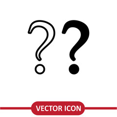 Question mark icon set vector flat illustration on white background..eps