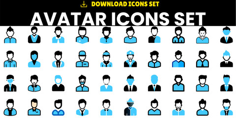 Vector Avatar Profile Icon: Silhouette of a Head for Profile Representation, avatar icon, avatar set.





