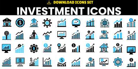 Investment, Money Line Icons.  Wallet, ATM, Bundle of Money, Hand with a Coin, investment icon set.