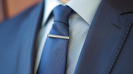 close up of a suit and tie