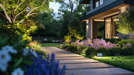 home exterior with garden