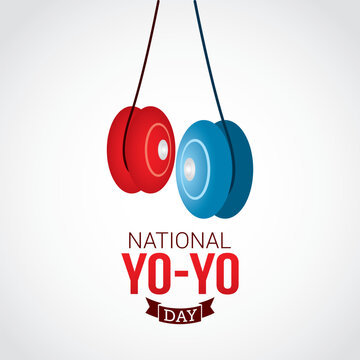 National Yo-yo Day Vector Illustration. National yo-yo games day themes design concept with flat style vector illustration. Suitable for greeting card, poster and banner. Suitable for business asset