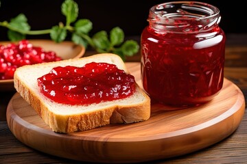 plain bread smeared with delicious jam
