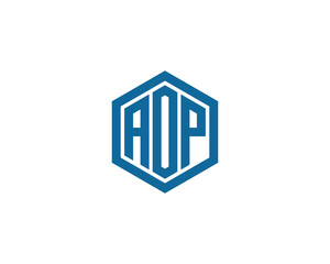 AOP logo design vector template