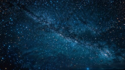 Starry Night Sky with Milky Way Galaxy
