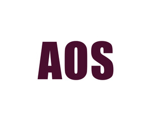 AOS logo design vector template