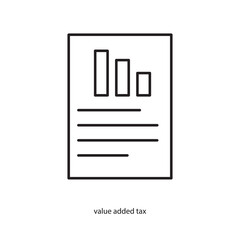 value added tax vat icon, flat simple illustration on white background..eps
