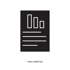 value added tax vat icon, simple black vector illustration on white background..eps
