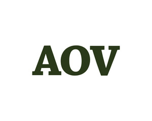 AOV logo design vector template