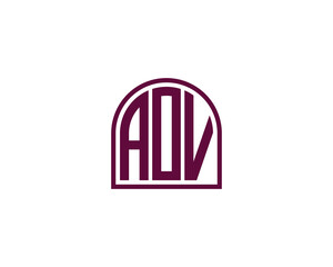 AOV logo design vector template