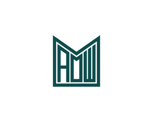 Fototapeta premium AOW logo design vector template