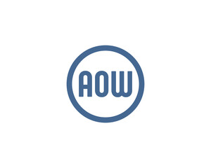 AOW logo design vector template