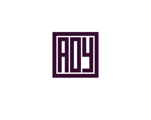 AOY logo design vector template