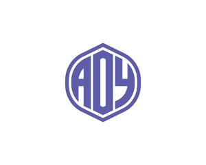 AOY logo design vector template