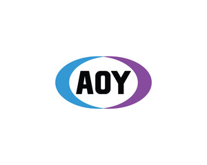 AOY logo design vector template