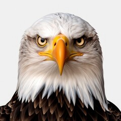 Obraz premium Eagle face shot on a white background