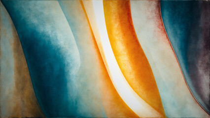 Abstract Ribbons of Complementary Colors - obrazy, fototapety, plakaty