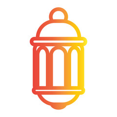 Ramadhan icon on line gradient style. islamic lantern icon