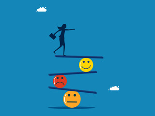 Balance between stress and happiness at work