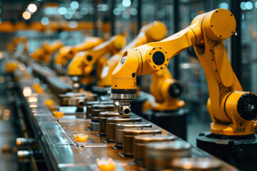 Fototapeta premium robots factory