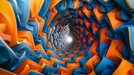 Optical illusions, mind-bending patterns, abstract geometry, visual intrigue.