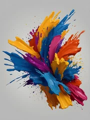bright abstract watercolor paint splashes and background illustration with colorful ink  © Lance