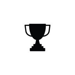 Trophy icon in flat style