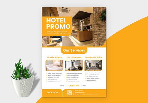 Modern Hotel Promo Flyer Layout