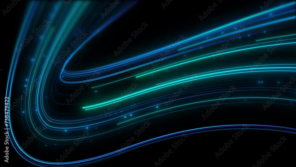 Poster abstract curve technology digital network background .flow data beautiful. .with blue light digital 