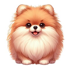 Obraz premium Animal, dog, pet, cute dog, lovely dog, spotted dog, illustration, digital art, dog character, animal character,