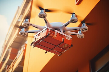 Fototapeta na wymiar delivery drone