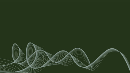 abstract green background with wavy lines