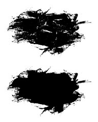 black grunge paint splatter background vector illustration, vintage vector brush texture set, brush stroke black ink stroke set, ink stain brush stroke texture